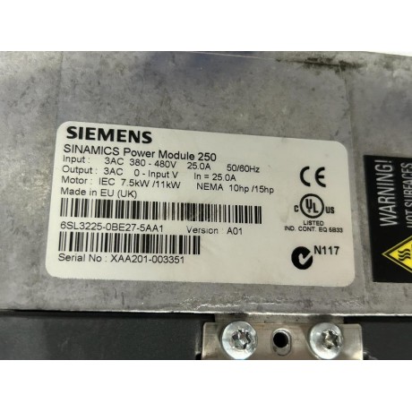 SIEMENS 6SL3225-0BE27-5AA1